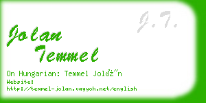 jolan temmel business card